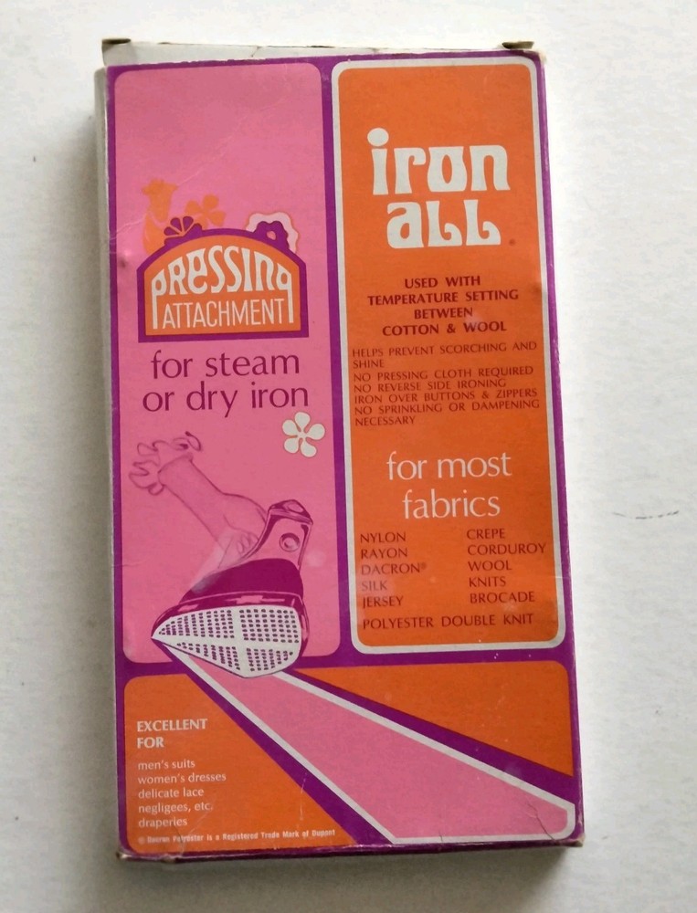 Vintage IRON ALL Iron Pressing Attachment Ironing Accessory
