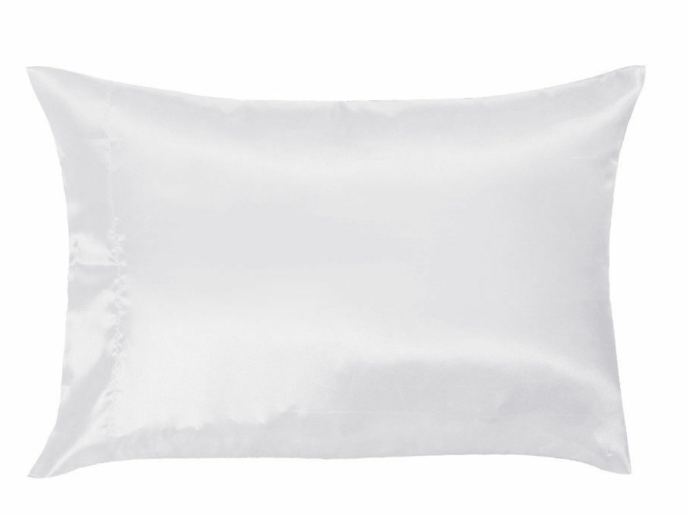 Satin Pillow Protector Pillowcase STANDARD / QUEEN - White