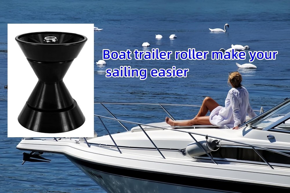 3" Boat Trailer Bow Roller Assembly w/ Spoke for Trailer Keel Roller 1/2" Shaft