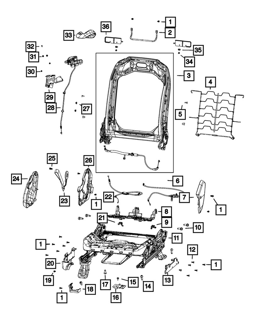 Genuine Mopar Seat Release Handle And Cable 6QD06TX7AE