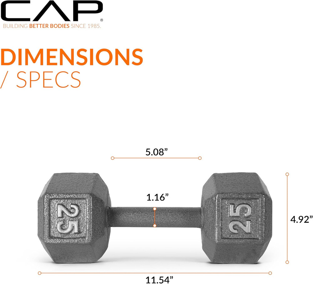 Barbell Cast Iron Hex Dumbbell | Multiple Options