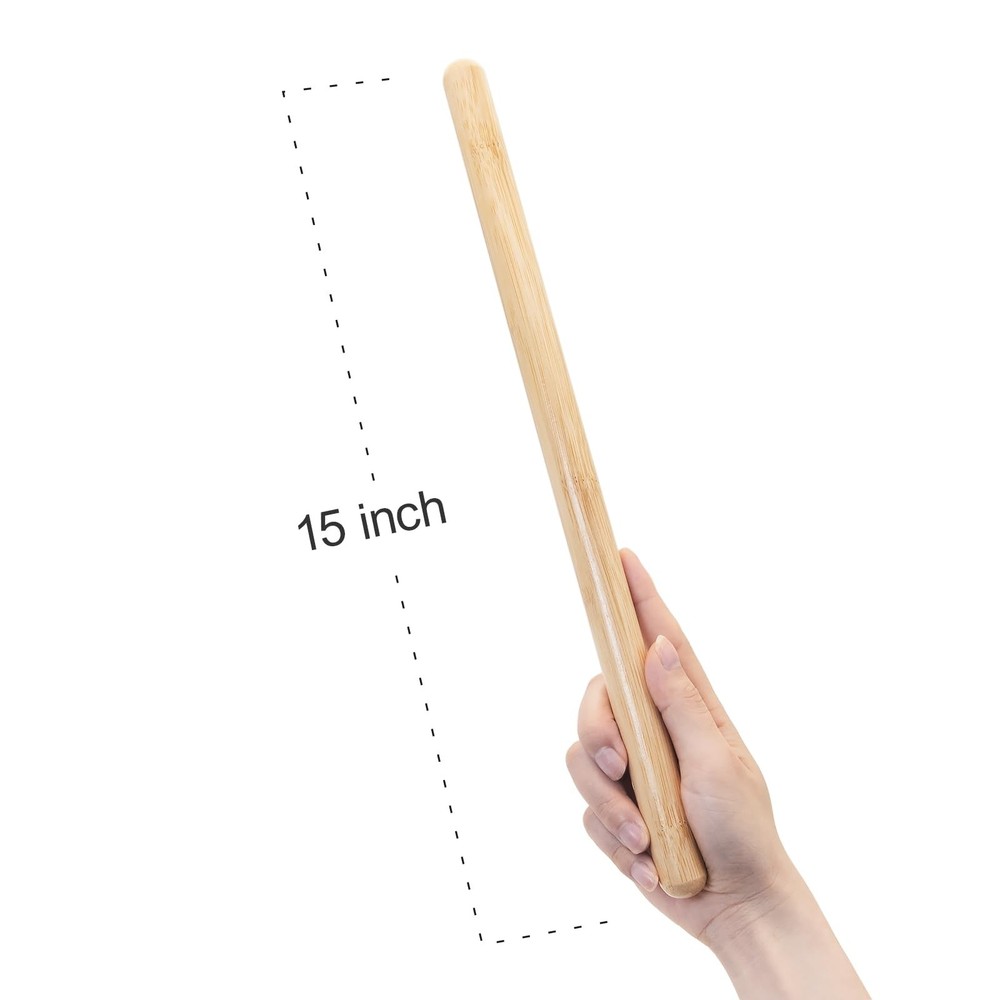 2 PCS Solid Bamboo Massage Stick Set for Body Shaping, Roller Stick... Fast Ship