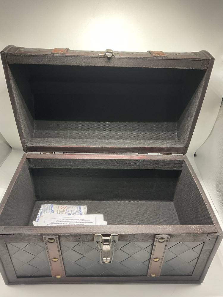 Leather Round Top Trunk