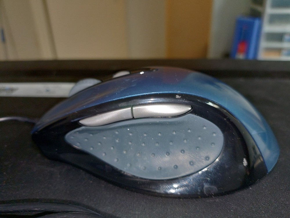 Blue {ENGAGE} Wired USB Optical Mouse