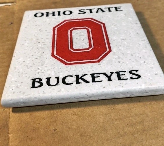 5 In. Ohio State Trivet/Coaster Marble