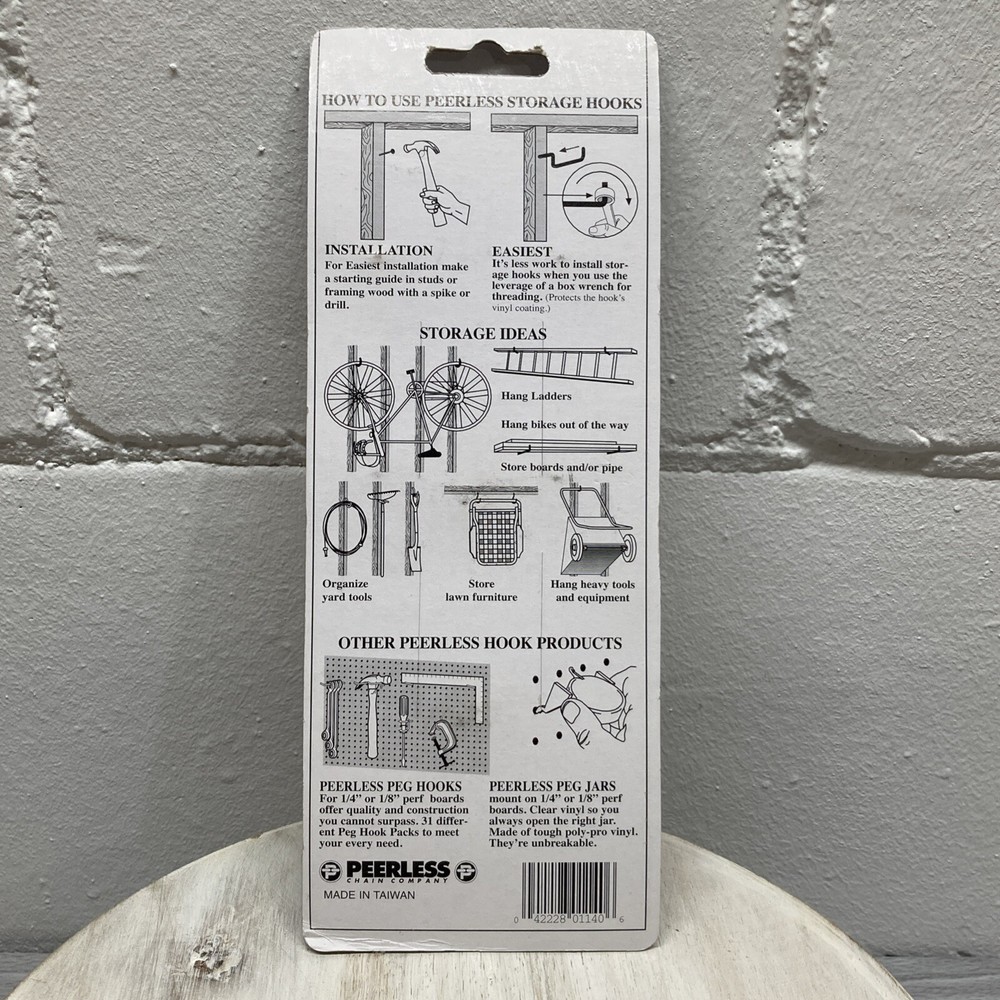 Peerless Storage Hooks - Vinyl Coated - Red