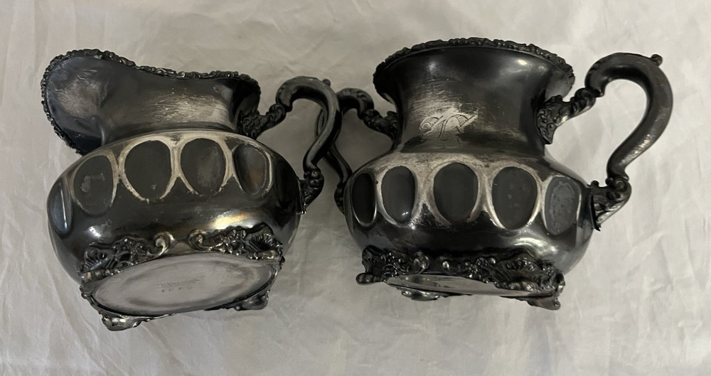 Victorian Sugar Bowl & Creamer #1259