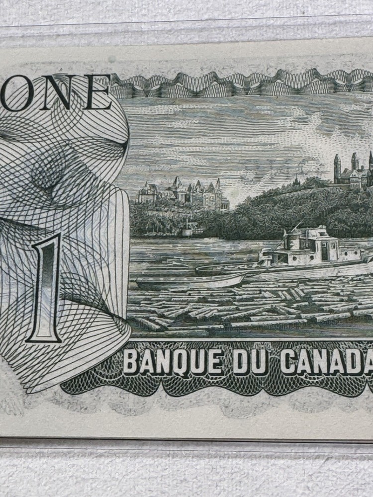 1973 Canada 1 Dollar Banknote Crow Bouey P# 85c