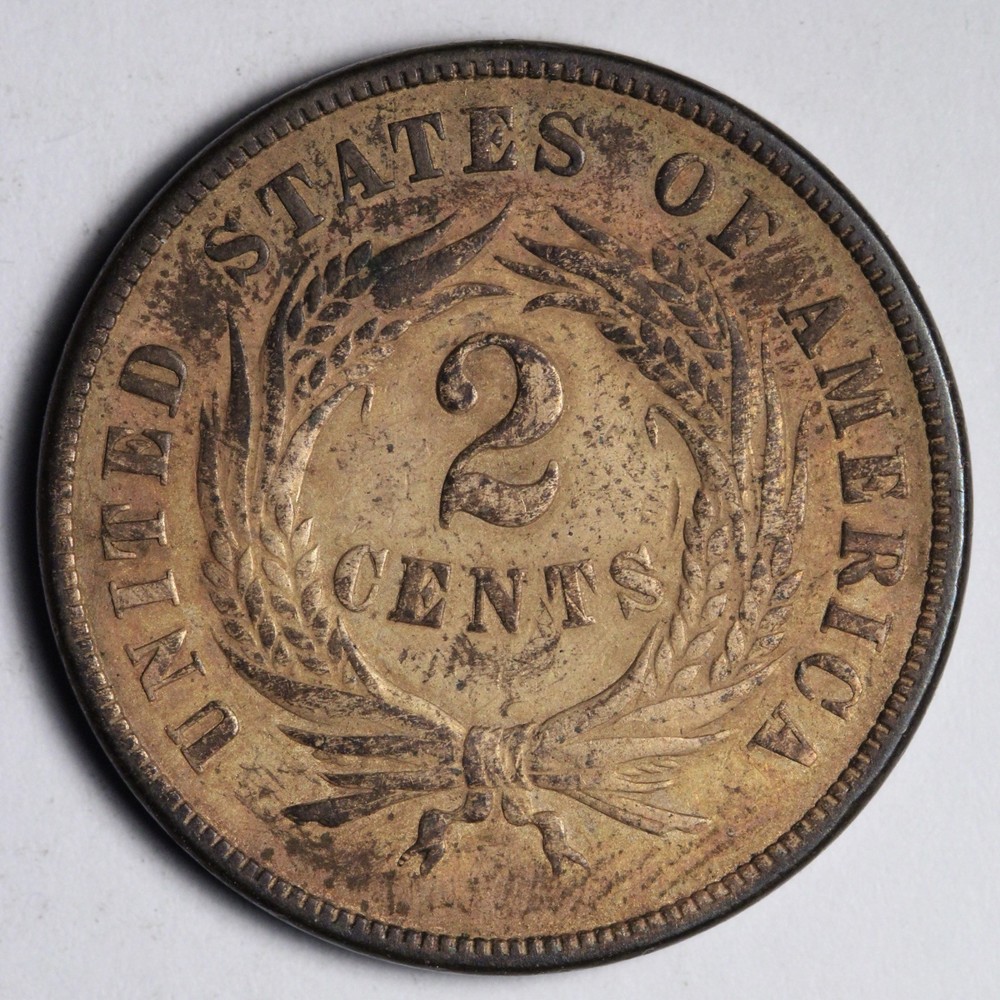 1869 Two Cent Piece XF+ E176 JWFM