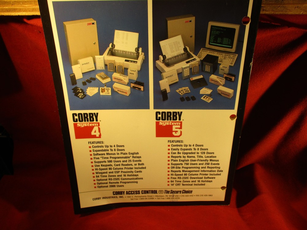 Corby Access control systems 4&5 Installation/Programming Manual