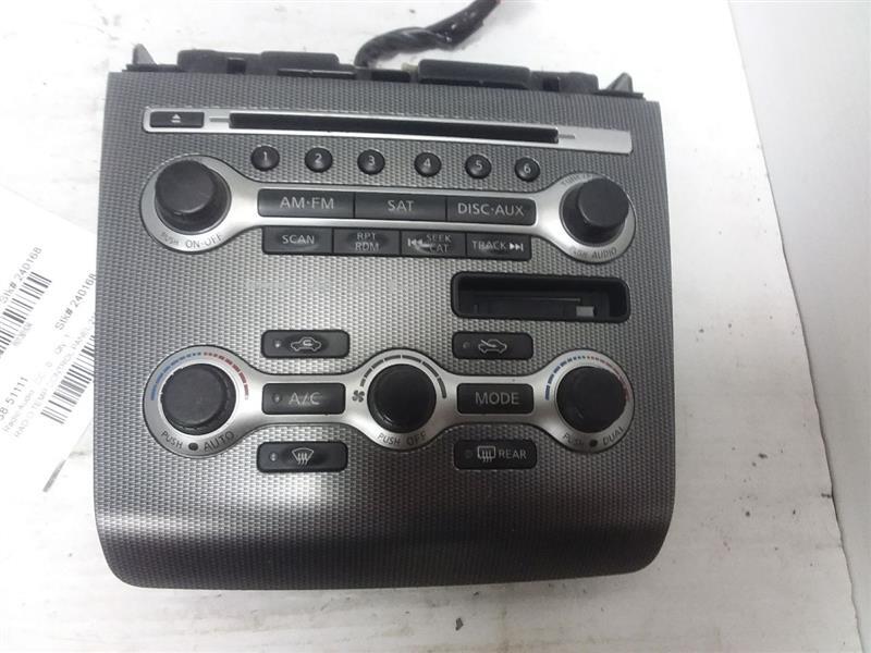 Radio Temperature Control Panel Front Dash Thru 1/09 Fits 09 MAXIMA 682609N22F