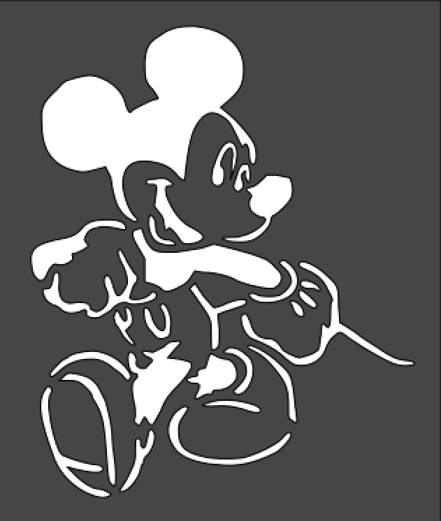 8"x10" Clear Plastic Stencil - Mickey (MC3)*****