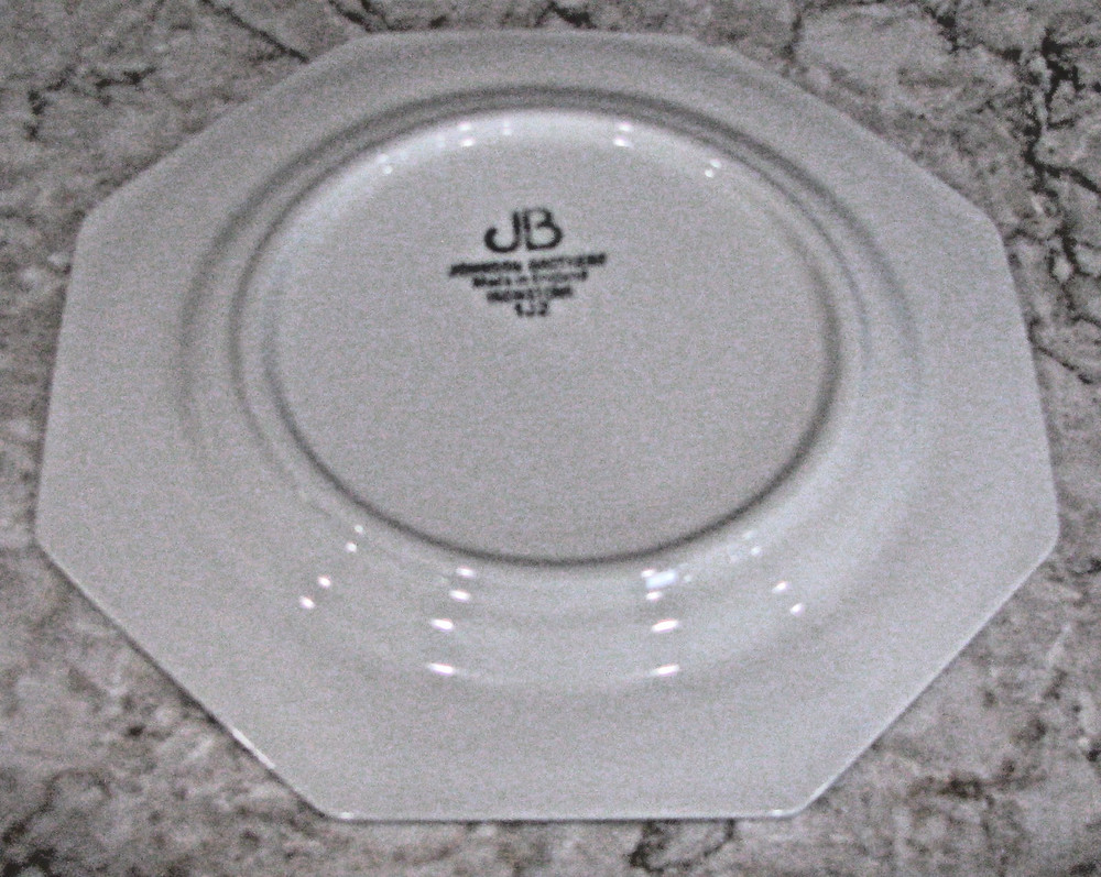 Johnson Brothers, Heritage White, Salad Plates, Octangular 7.5", Made in England