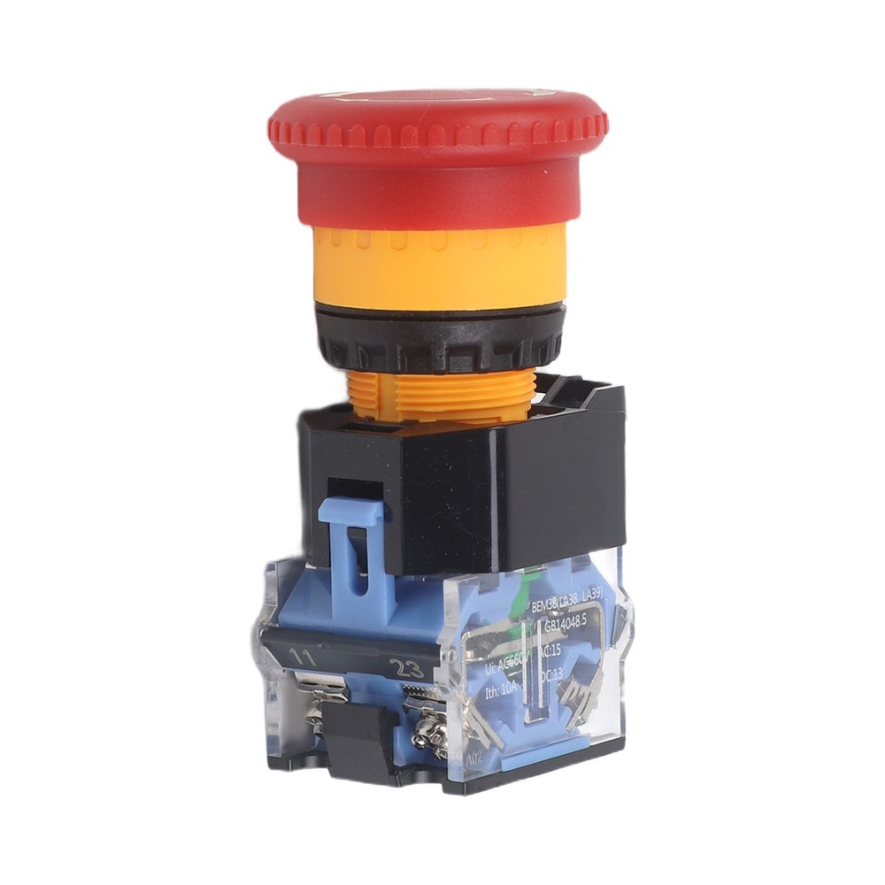 Mushroom Head Latching Stop Switch Suitable for Various Applications at 10A
