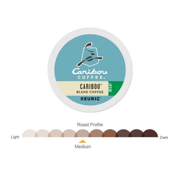 Caribou Blend Decaf Coffee K-Cups, Medium Roast, 96 Count