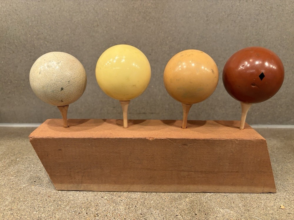 4 Antique Carom Billiard Balls