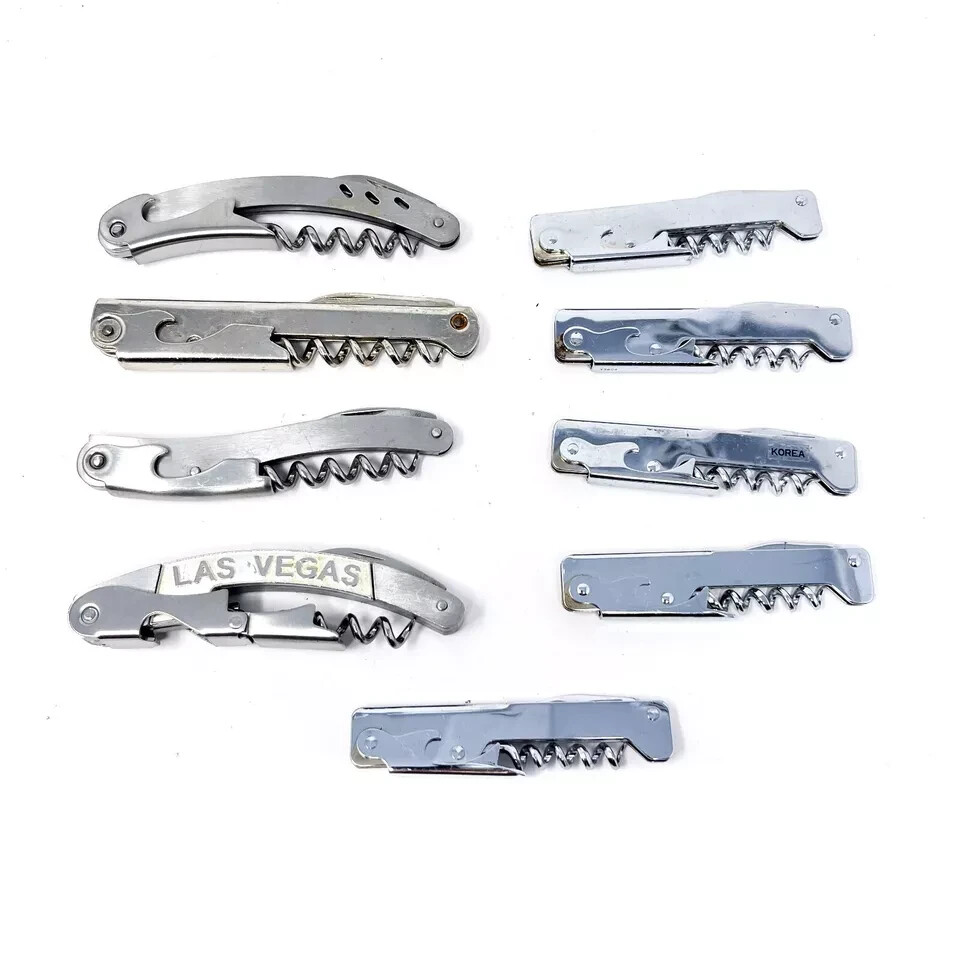 9 Pcs Assorted Waiter's Friend Corkscrew Wine Bottle Opener