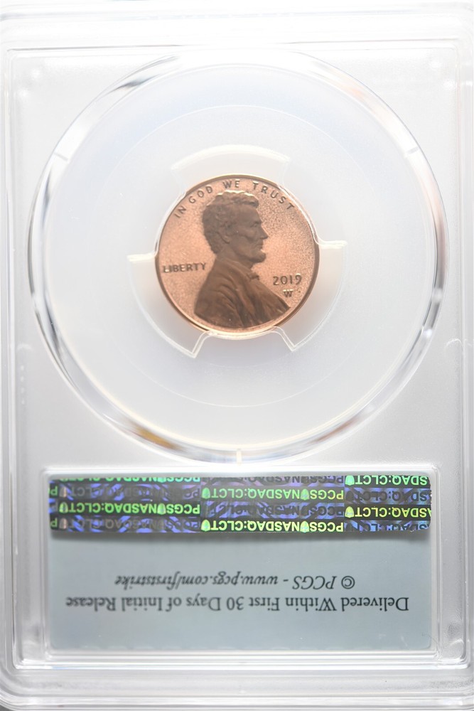 2019 W Shield - Reverse Proof Lincoln Cent PCGS PR69 RD First Strike