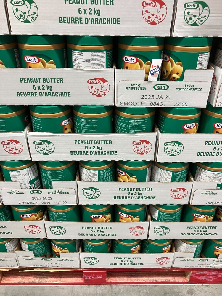 QTY:2), Kraft CANADA Smooth Peanut Butter, 2kg
