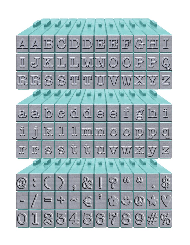 Alphabet - Attachable - Letters Medium 108 Piece American Typewriter PEGZ Bundle