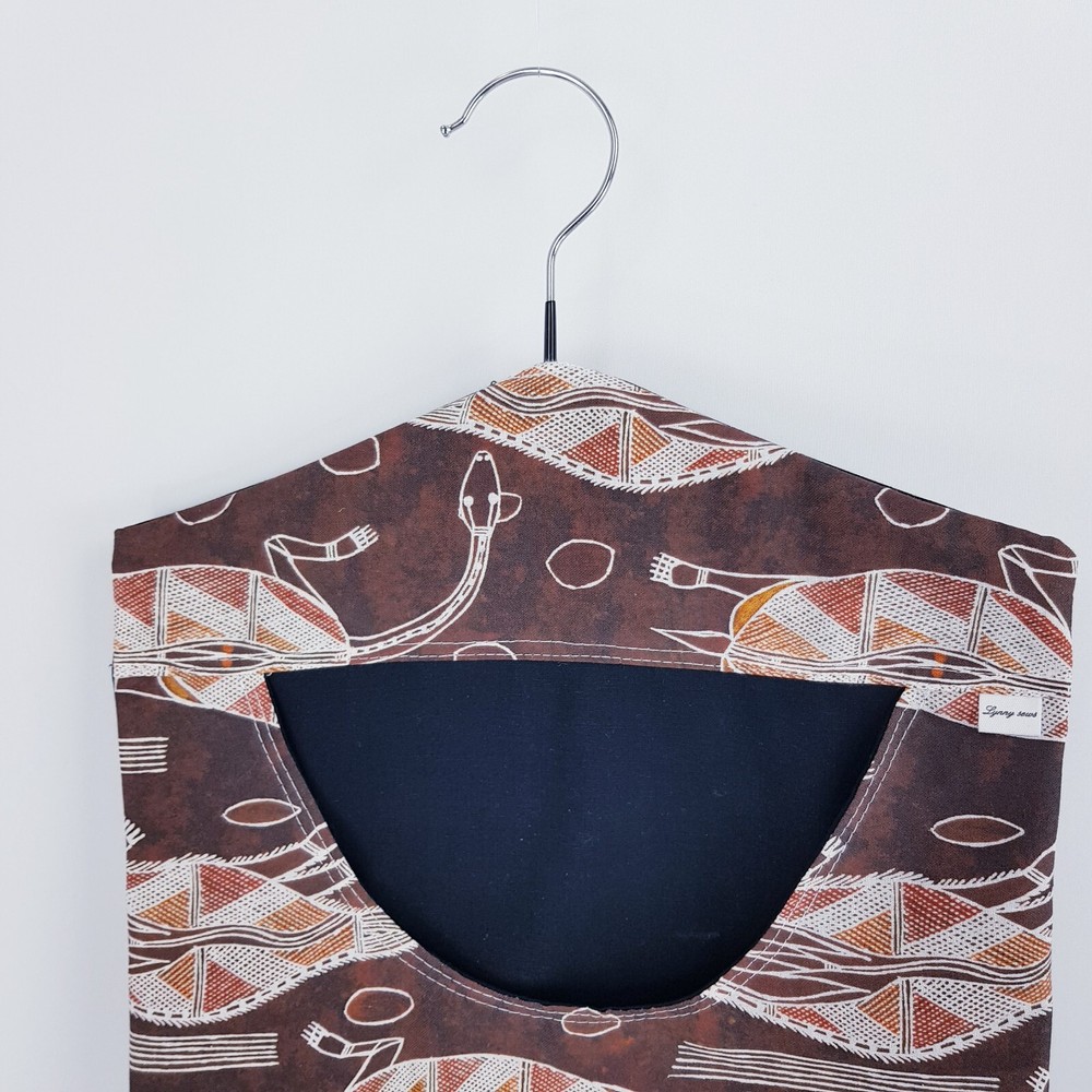Peg Bag Handmade Aboriginal Art Turtle Ptrint Lined Laundry Clothes Peg Holder