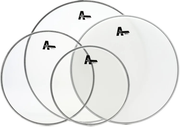Attack Proflex 1 Clear Rock 4-piece Drumhead Pack