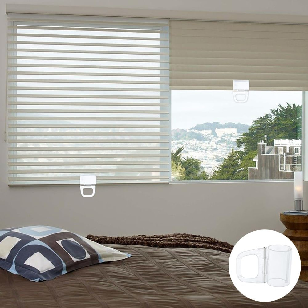 12 Pack Roller Shades Pull down Clips Lifting Clamp Pull Cordless Blinds Transpa