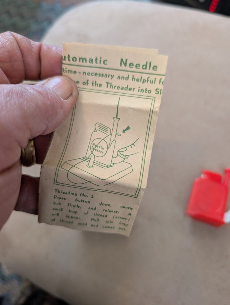 Vintage Automatic Needle Threader With Thread Cutter Box Instructions New