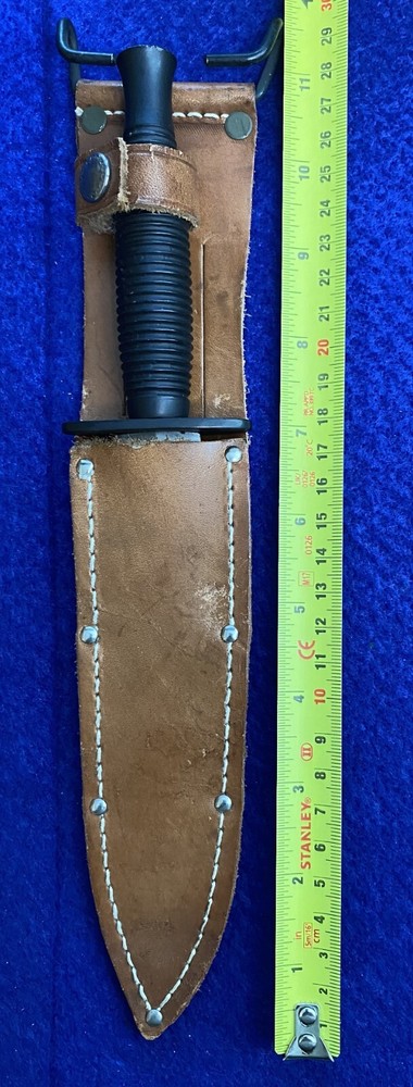 Reworked Modern 6" Blade Commando Style Dagger w/ Leather Sheath