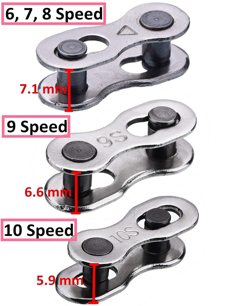 8 Pairs Bicycle Missing Link for 6 7 8 Speed Chain Master Link for Bicycle Chain