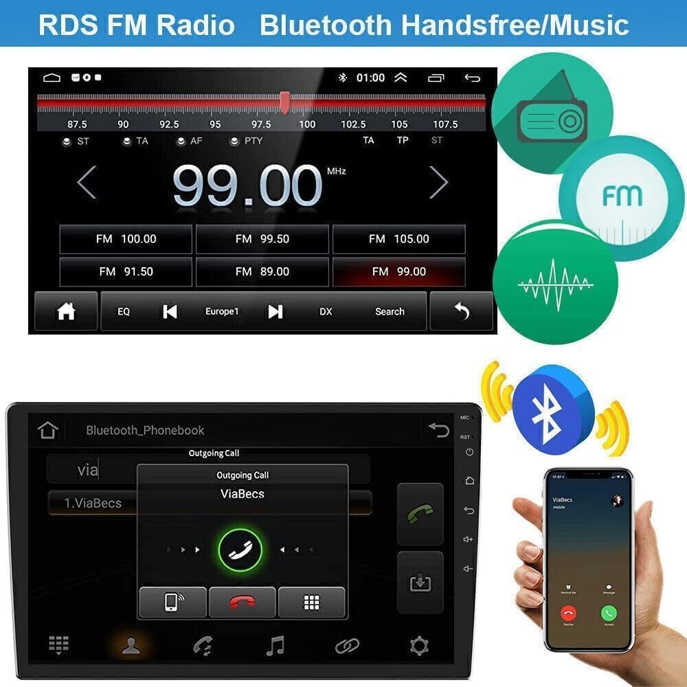 4G+64G 7 IPS Android 13 Car Stereo Wireless CarPlay Android Auto GPS Backup Cam