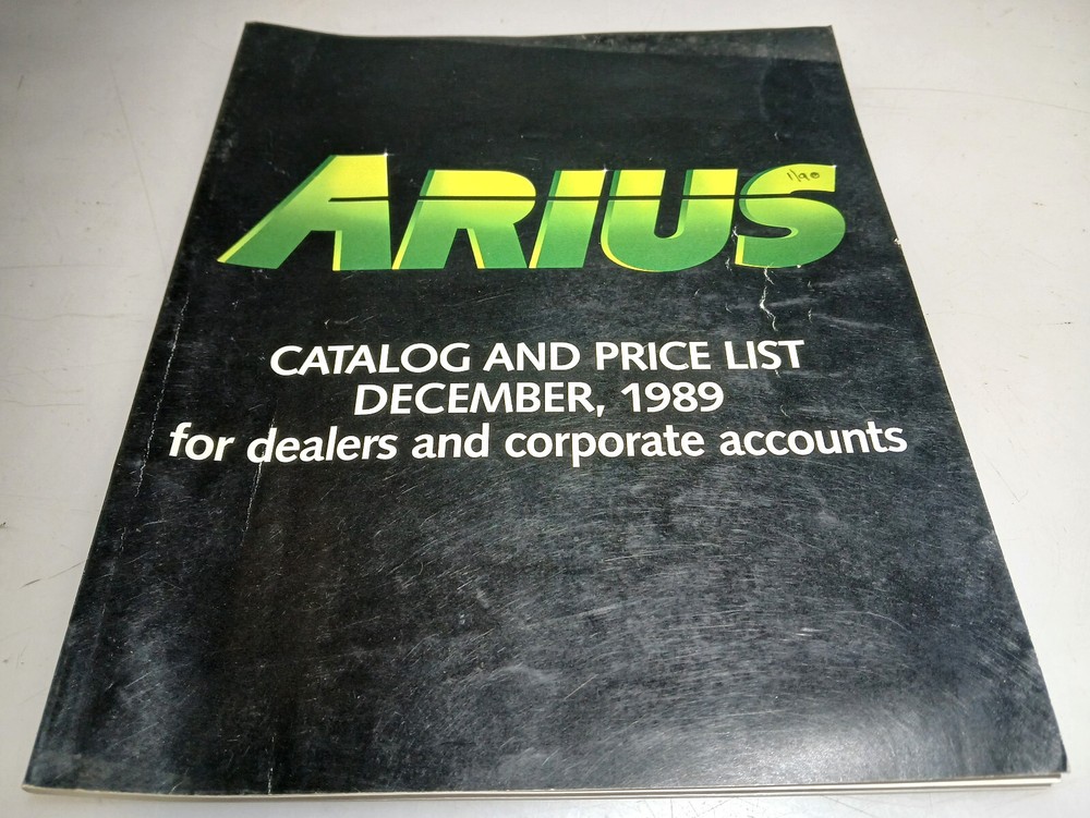 Arius Catalog & Price Catalog December 1989