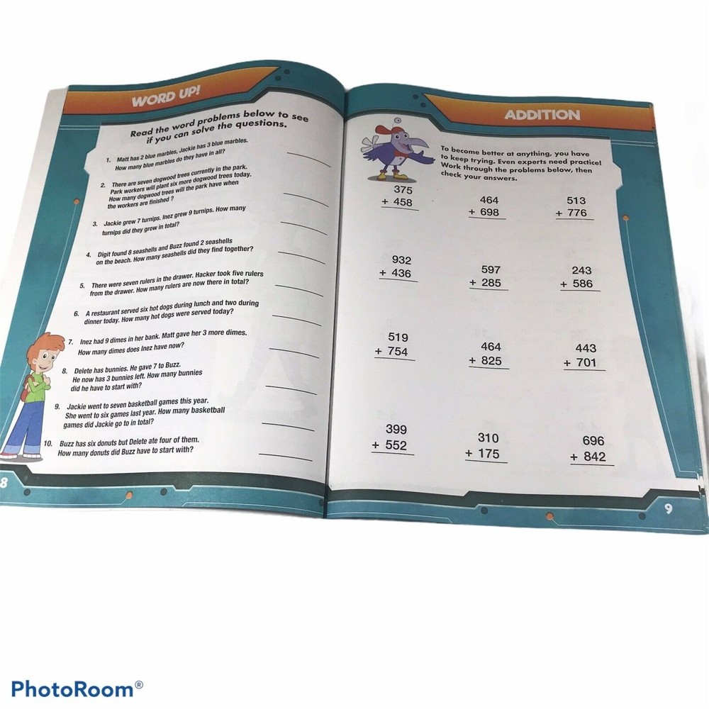 2-Pack Cyberchase/Multiplication Grades 2-3 Workbooks New