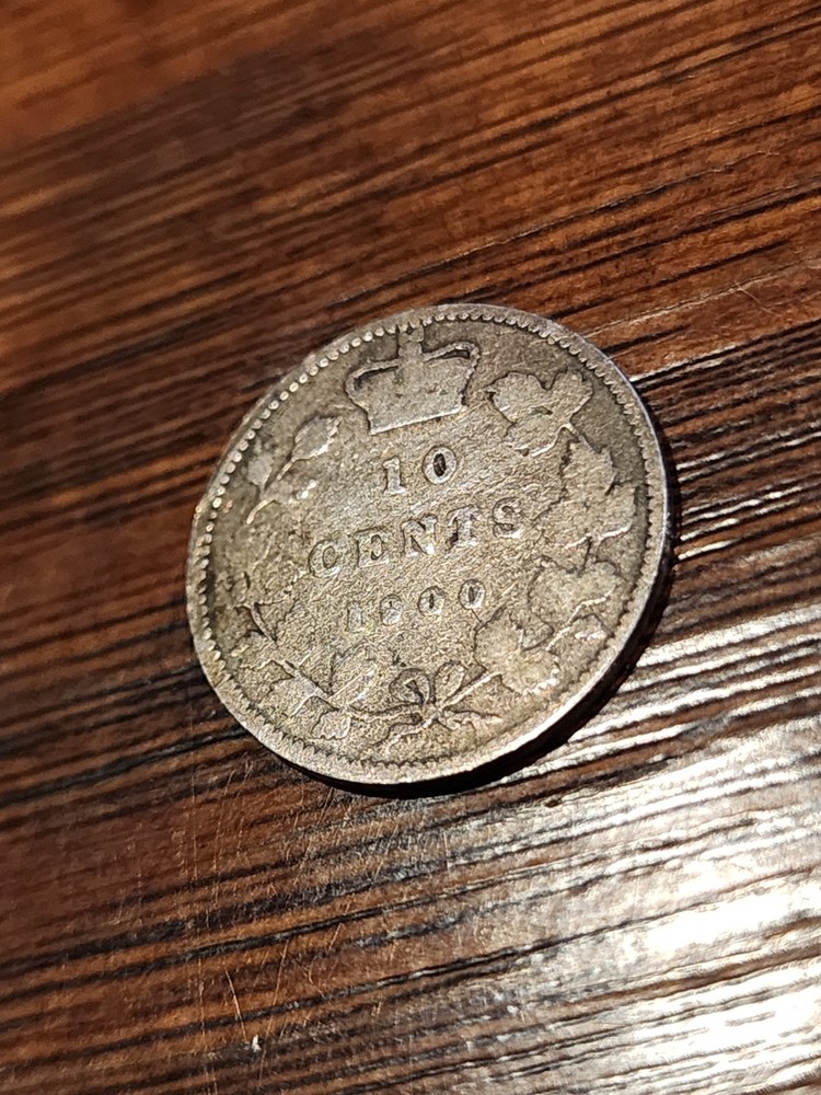 1900 Canada 10 Cents Silver Coin