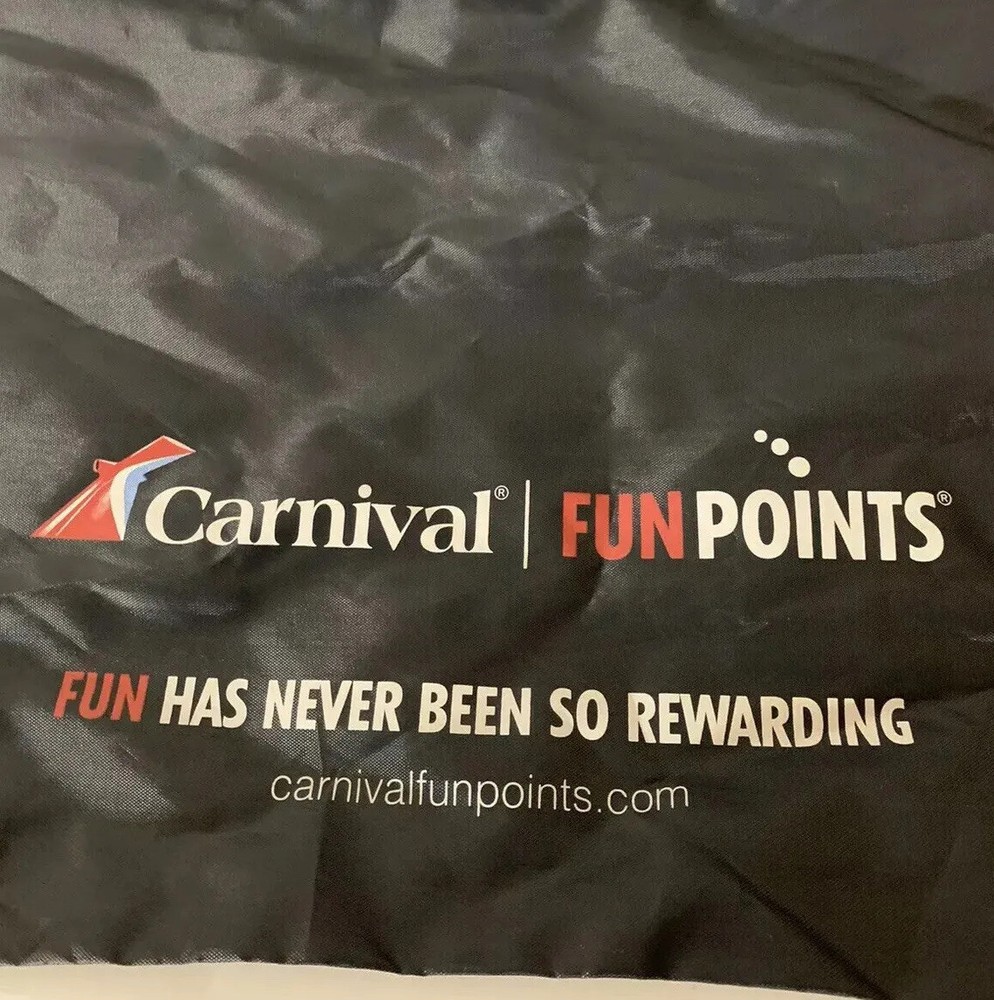 Carnival Tote back pack Sack Funpoints fun Has Never Been So Rewarding Gray