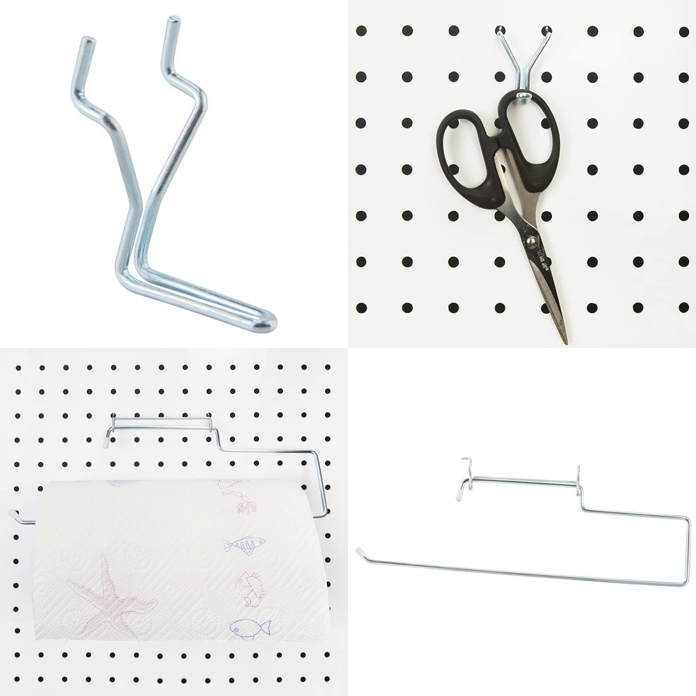 G.CORE Peg Board Organizer 21 Pack, Pegboard Multi-size, White & Pink