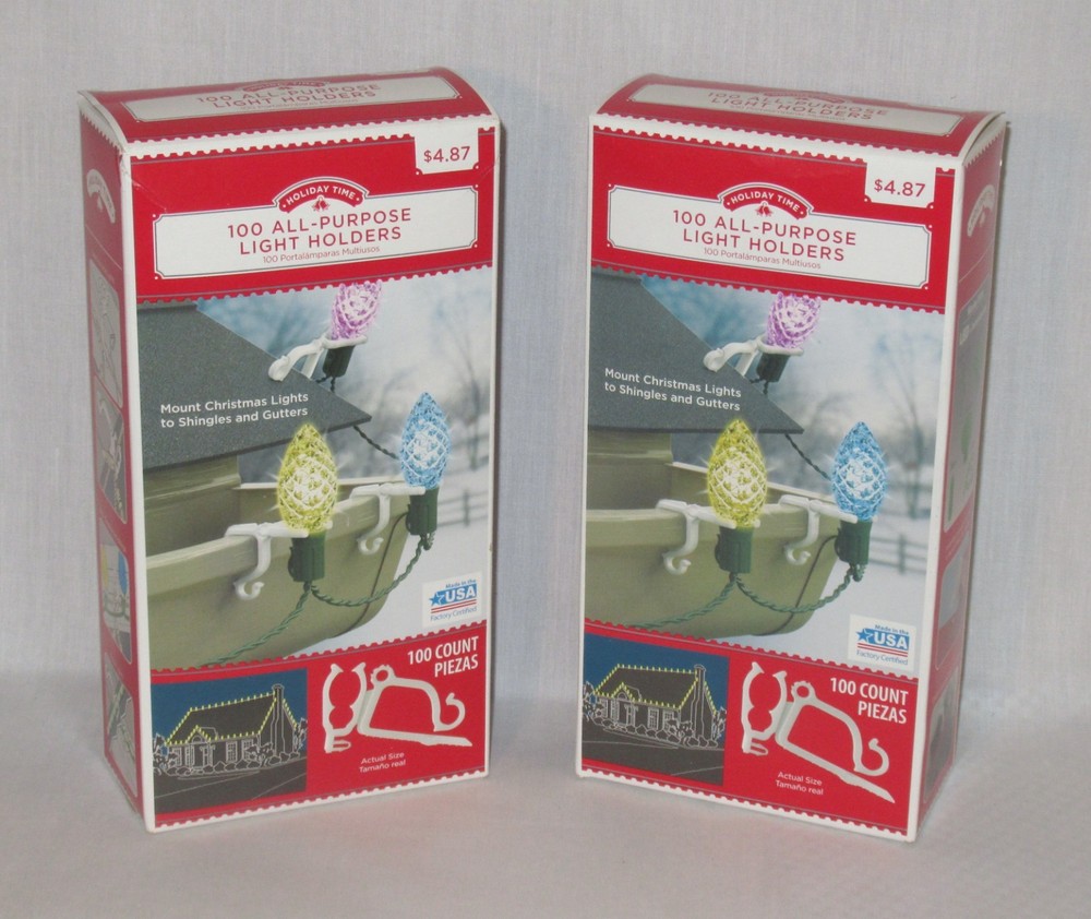 Christmas Light Holders, Exterior Use.