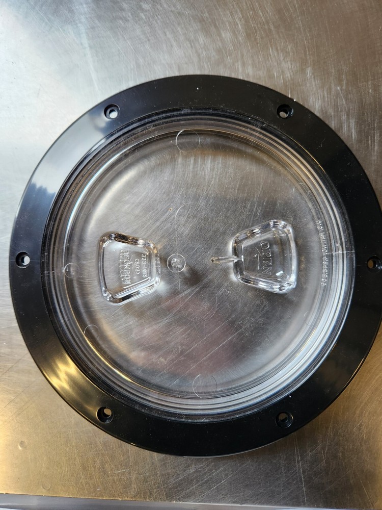 6" Clear/Black Deck Lid, 2 Pack