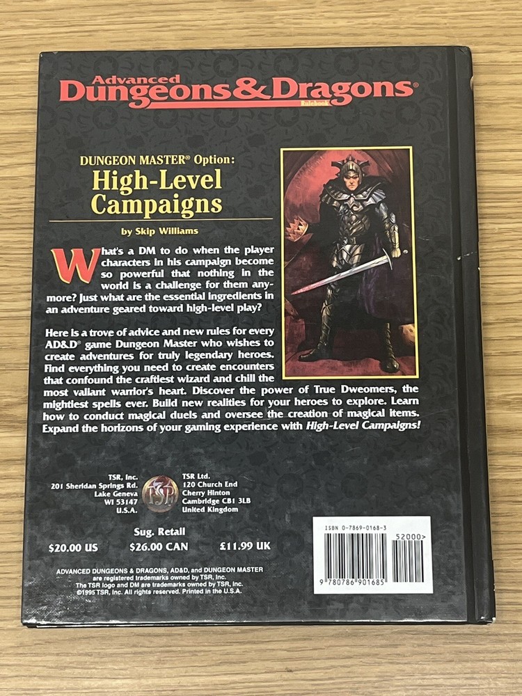 Dungeon Master Option: High-Level Campaigns Advanced Dungeons & Dragons 2156