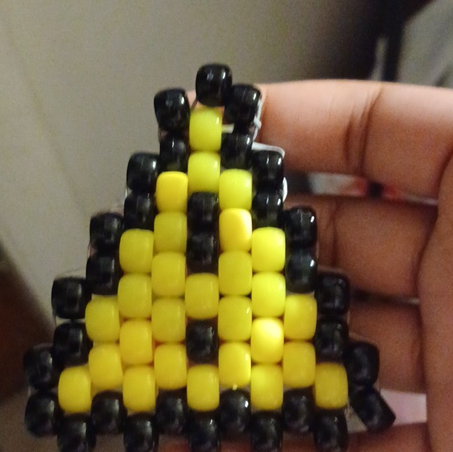 kandi warning sign flat charm