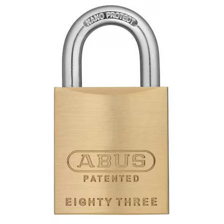Abus 83/45 Rk Kd-700 Padlock, Keyed Different, Standard Shackle, Square Brass