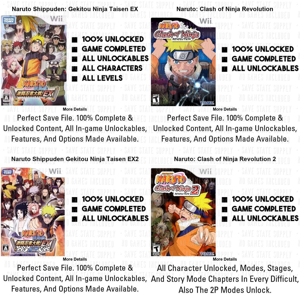 Naruto Shippuden Custom Order Wii GameCube Castlevania