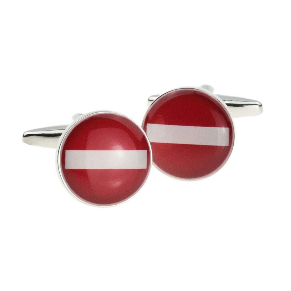 No Entry Sign Cufflinks Presented in Personalised Box