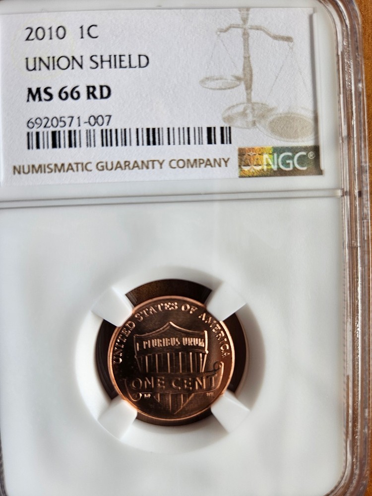 2010 LINCOLN CENT PENNY UNION SHIELD NGC MS66RD