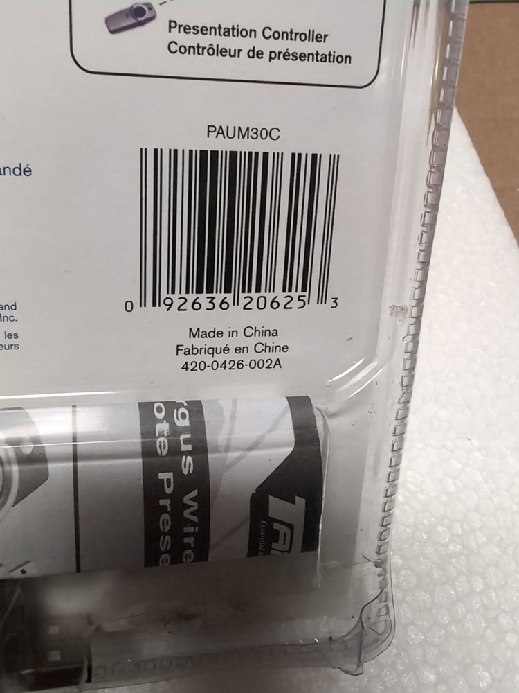 Targus Notebook Wireless Presenter Laser Pointer Clicker PAUM30C