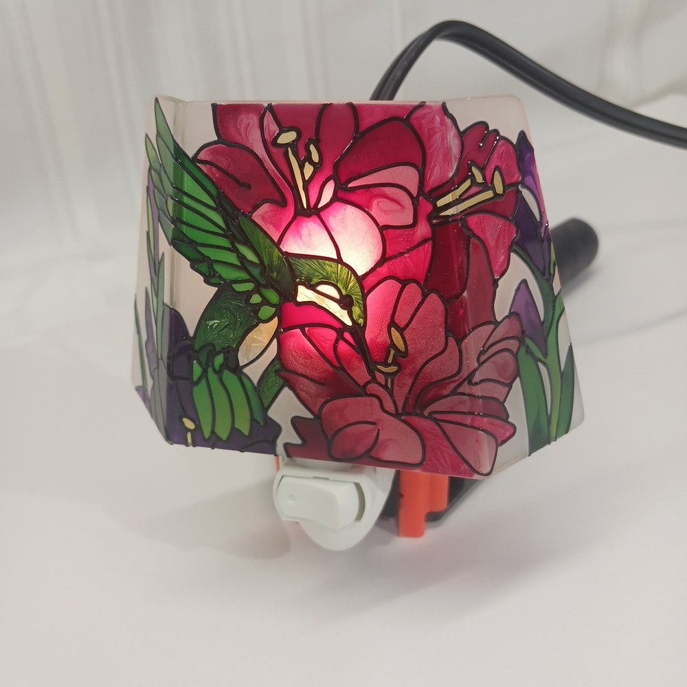 Hummingbird 5" Stain Glass Stylization Night Light With Switch Not Original Box