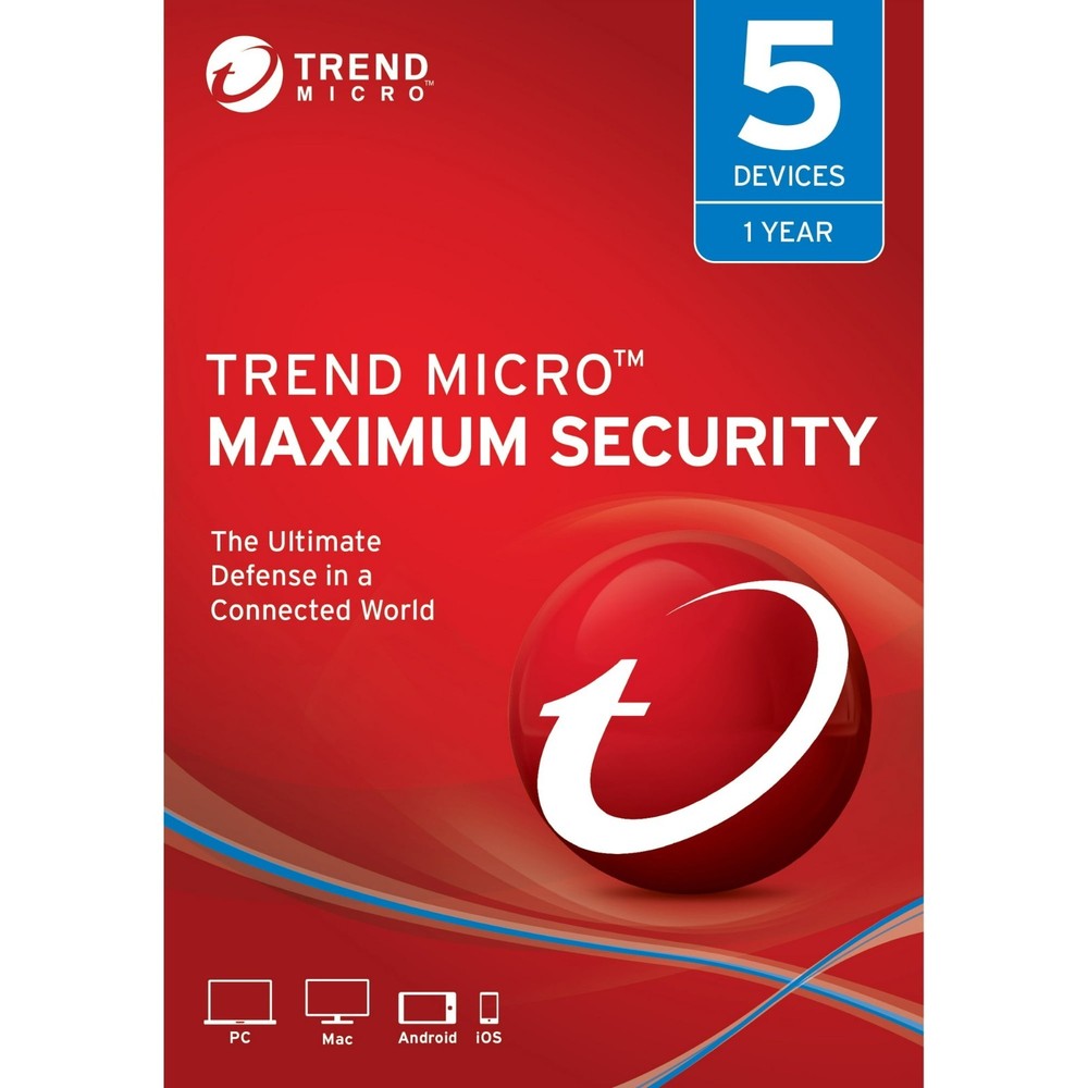 Trend Micro Maximum Security 2026 5 Device 1 Year