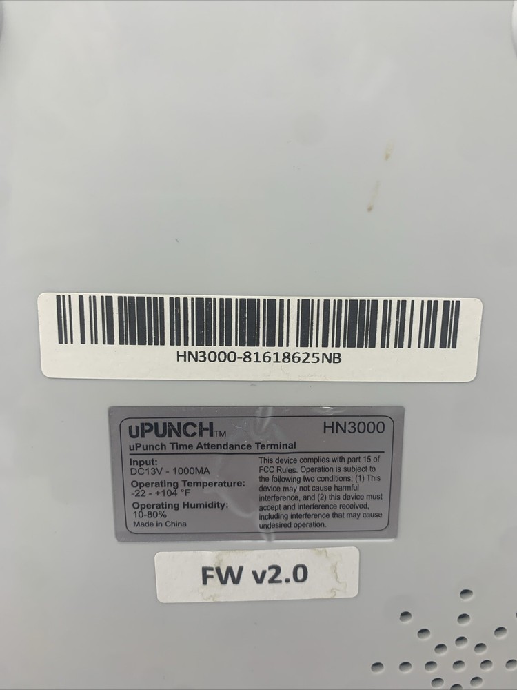 UPunch HN3000 Electronic Time Clock w/ Key