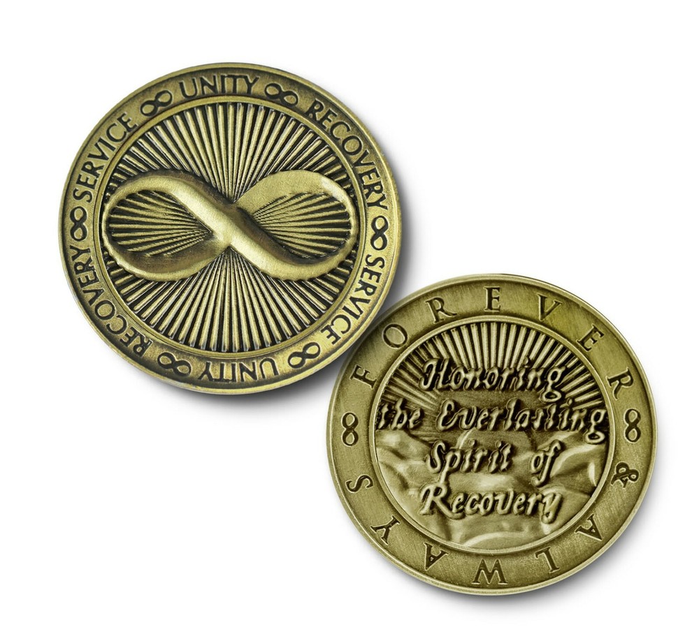 Infinity Coin /Token/Chip/ Medallion Premium Bronze 12 Step Recovery Program