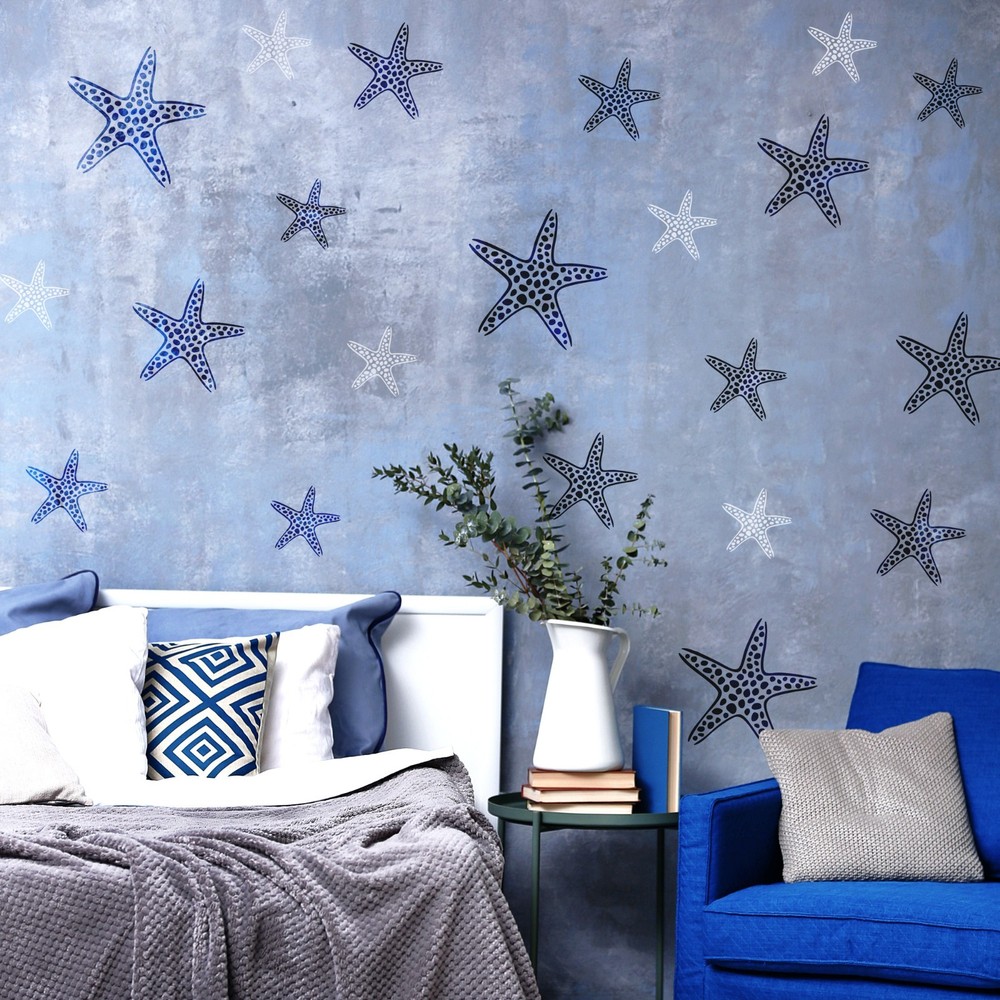 KIDS Reusable Plastic Stencils (5 pcs) // STARFISH